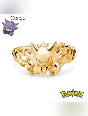 Gangar Silver Adjustable Ring Pokemon